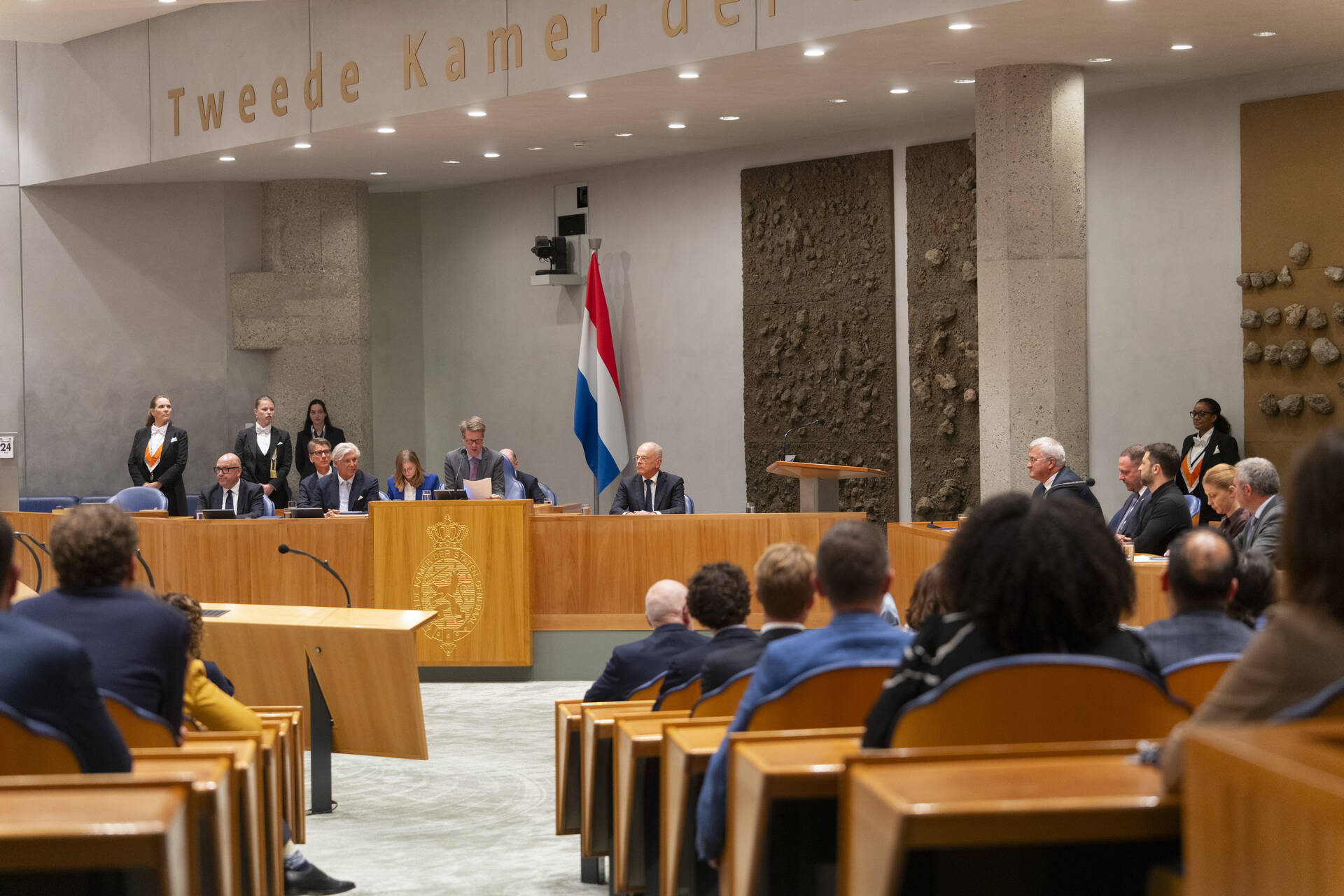 Tweede Kamervoorzitter Bosma heette Zelensky welkom